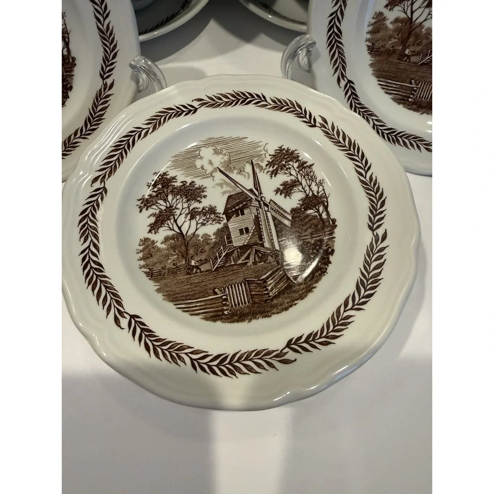 J&G Meakin Royal Staffordshire Colonial Ironstone 24 Pc Cup Saucer Plate Set